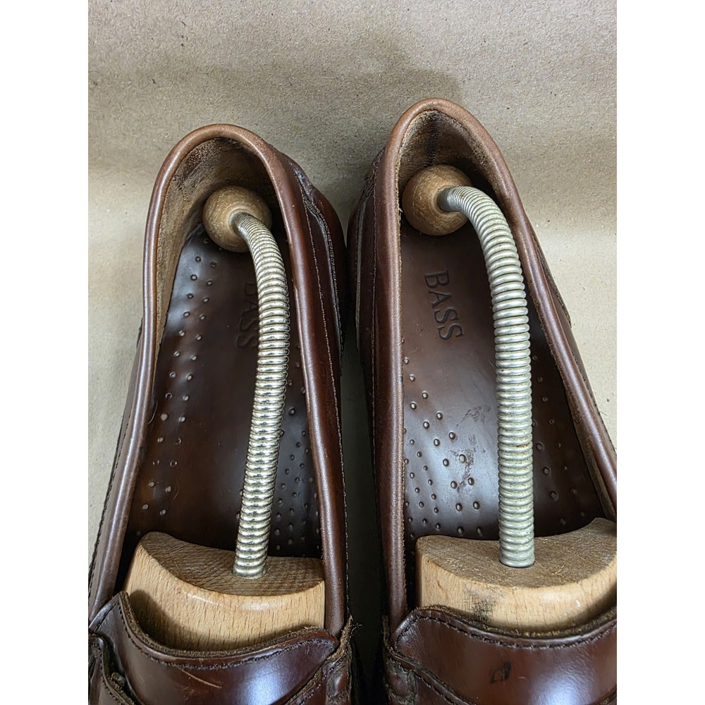 G.H. Bass (Sz 12 M) Strout Mens Leather Tassel Loafer Shoes Brown - Picture 7 of 12